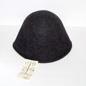 Packable Six Ways Hat Toucan Collection Women Gray Wool Felt NEW